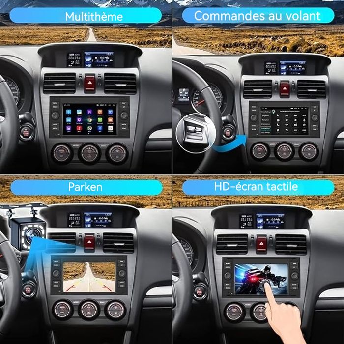 SIXWIN Android 13 Autoradio – 7 Inch HD Touchscreen, Voor Ford Modellen, Inclusief GPS, WiFi, Bluetooth, Stuurwielbediening