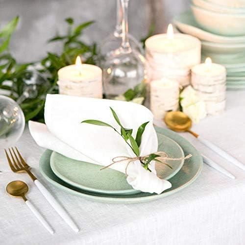 Serviette de table en coton blanche motif pomme de pin - La déco 2B