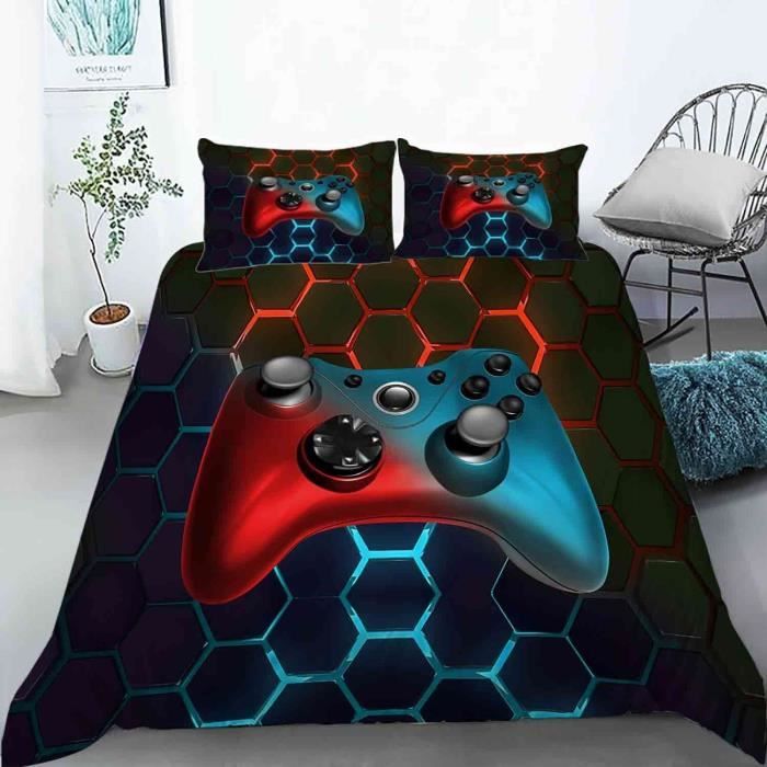 Housse De Couette Playstation, Adulte Ado Garçon, Impression Numérique,  Microfibre, Fermeture à Glissière-220x240cm[752] - Cdiscount Maison