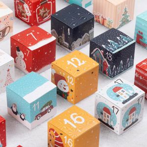 Pajoma Calendrier De L'Avent à Remplir – 24 Boîtes En Carton Réutilisables – Kit DIY Avec Chiffres Autocollants – L 11 X L 4 X H 8 Cm