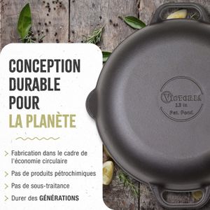 Poêle à paella en inox anti adhésif 32cm - induction Poêle à paella en inox anti adhésif 32cm - induction