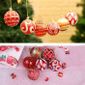 24pcs 6cm Noël Boules Plastique Noël Arbre Ornement Suspendu Fête Décoration Maison Rouge