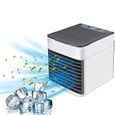 Climatiseur portable,pulvérisation,doté fonctions d'humidification et de purification,Port USB,idéal chambres cuisines.(Blanc)