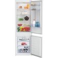 Réfrigérateur combiné intégrable BEKO BCHA275K41SN - 262L - Blanc-0