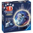 Puzzle 3D Ball illuminé - Les astronautes - Ravensburger - 72 pièces - Thème Astrologie et ésotérisme-0