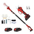 TEENO Sécateur électrique sans Fil avec 2 Mètres Perche Télescopique，Diamètre De Coupe15-40mm，2 * 2.0Ah Batteries pour la Taille