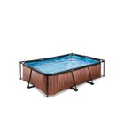 EXIT TOYS Piscine EXIT Wood 220x150x65cm avec pompe filtrante - marron