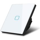 Interrupteur d'éclairage - Maclean - Tactile LED - Verre blanc - 1000W - 86x86 mm