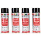 SPECTRUM Peinture en Aérosol - NOIR - Lot de 4 - 400ml - Brillant - Séchage rapide 10 min