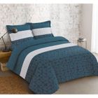 VISION - Parure housse de couette - Basile Gris 260x240cm - 100% coton