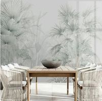 Papier peint en soie 3D Papier peint Mural rétro jardin botanique, décoration de maison, salon, literie, fond de chambre