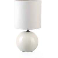 Lampe céramique boule 25cm blanche