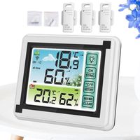 Thermomètre Pour La Maison - Thermomètre Intérieur Extérieur Et Jauge d'Humidité Numérique Sans Fil,Capteur d'Humidité Extérieur