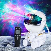 Astronaute Projecteur Galaxie Projecteur D'étoile D'astronaute avec 8 Modes Nébuleuse 2 Étoile Télécommande Rotation à 360° Vitesse