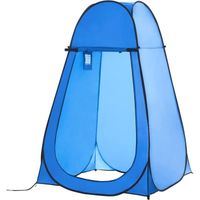 Tente de Douche Pop Up Toilette Cabinet de Changement Camping Abri de Plein Air Vestiaire Extérieure Intérieure Portable(Bleu)