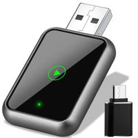Adaptateur Carplay Sans Fil,Bluetooth 5.3,USB Type-C pour Apple Carplay & Android Auto Plug and Play 2.4 /5G WiFi