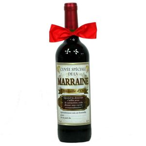 VIN ROUGE Bouteille de Vin - Cuvée Spéciale de la Marraine