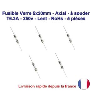 250v 21fus027 F3A 5x Fusibles verre 5x20mm Rapide 3A 