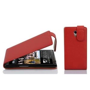COQUE - BUMPER Cadorabo Etui Housse Coque pour > HTC DESIRE 600 < en Flip Style Case Cover Bumper Portefeuille en ROUGE CERISE