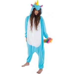 DÉGUISEMENT - PANOPLIE Déguisement Kigurumi Licorne Bleue - CHAKS - Animaux - Adulte - Polyester - Répond aux normes UE