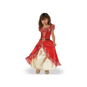 ESPADRILLE Déguisement Princesse Elena d'Avalor - Costume Luxe Rouge pour Enfant - Effet Satin et Pailleté