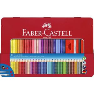 CRAYON DE COULEUR Faber-Castell Set de 48 crayons de couleur avec grip Avec accessoires176