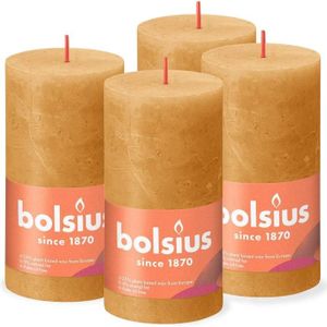 BOLSIUS Bolsius Bougies pilier rustiques Shine 4 pcs 130x68 mm Perle douce  pas cher 