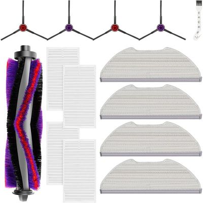 Kit Accessoires Roomba Combo R111840 R1138 – 14 Pièces : 2 Brosse Principale, 4 Filtres HEPA, 6 Latérales, 2 Chiffons Vadrouille