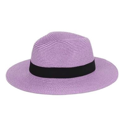 Chapeau De Paille Fedora Femme - Large Bord Pliable UPF 50+ Protection Solaire Été