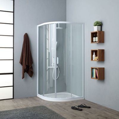 Cabine De Douche Blanche Demi-Circulaire 90x90 CM H185 Verre Serigraphie Mod Blanc 83635168