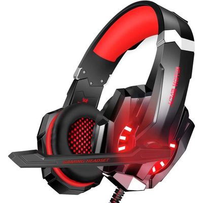 VoluPack® Casque Gaming Xbox One Casque PC Ultra-Léger Stéréo Lumière Stéréo Bass Anti-Bruit LED
