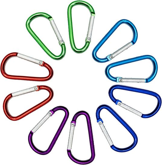 4 pcs Mousqueton,mousquetons verrouillables, Aluminium avec Bouchon à