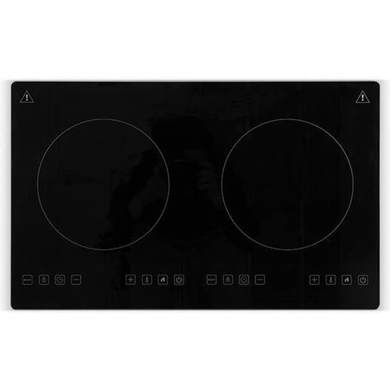AMSTA - AMHP87264 - Plaque de cuisson - Induction - Posable - 2 foyers - Puissance 3500 watts - Arrêt automatique - Noir