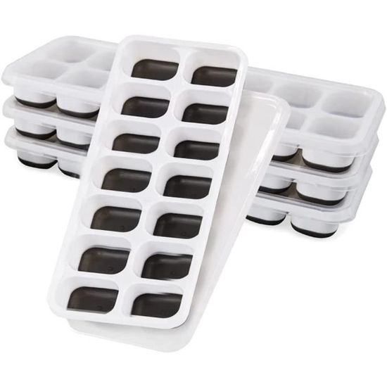 10 Cavités, Bacs À Glaçons En Silicone Avec Couvercle, Moule À Glaçons, Faciles À Libérer, Moule