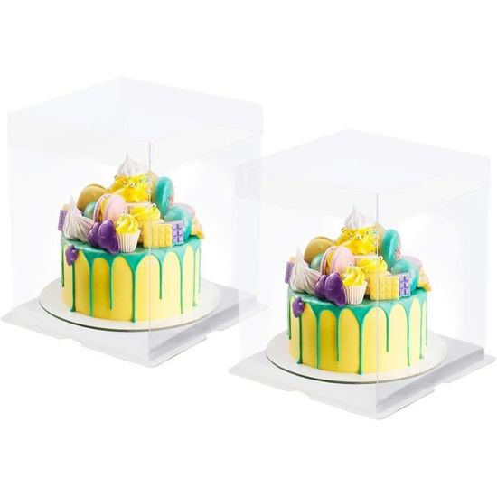 10 Pcs Boîtes à Gâteaux de Boulangerie Transparentes Pâtisserie Dessert