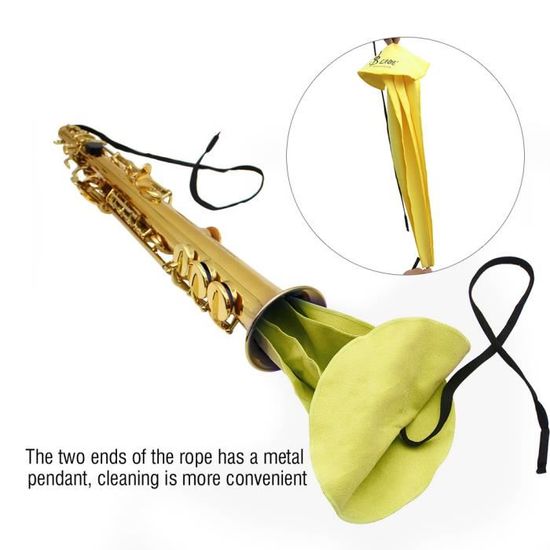 BEL Outil de chiffon de nettoyage pour clarinette saxophone saxophone  durable pour tube intérieur propre (jaune) - Achat / Vente saxophone Outil  de chiffon de nettoyag 