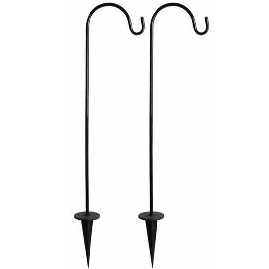 Crochet De Berger 2 Pièces 1,2m - Support Extérieur Pour Panier Fleurs, Lanterne Ou Mangeoire Oiseaux | Jardin & Balcon