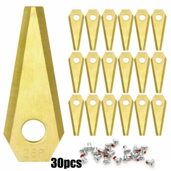 20 Pièces Lames En Plastique Pour Débroussailleuses,139 Mm Lames De Rasoir Pour Lawn Mower,Pièces Détachées Pour Remplacement,Rouge