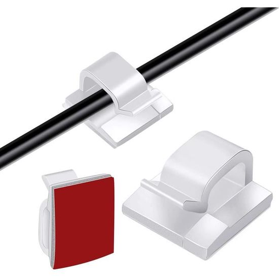 SINMI Clips De Gestion De Câbles Auto-adhésifs, Organisateurs De Câbles