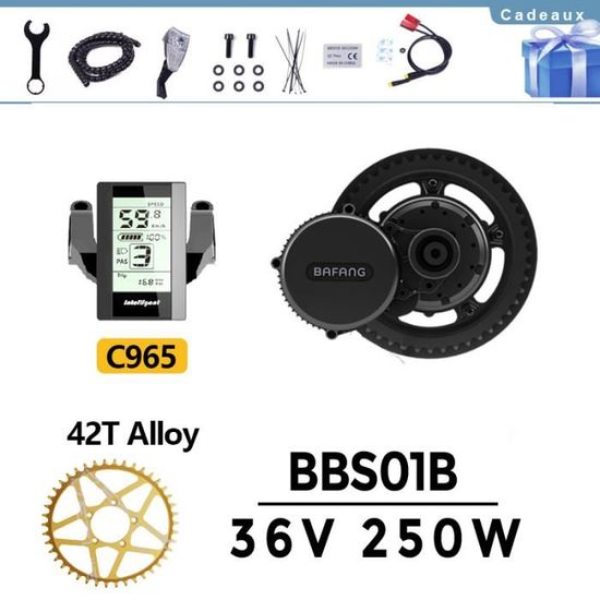 Bafang Mid Drive Motor BBS01B BBS02B Kit De Conversion De Vélo Électrique 36V 48