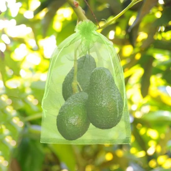 100 Sacs De Protection Pour Fruits - 17x23 Cm, Avec Cordon Serrage, Gaze Réutilisable Anti-insectes