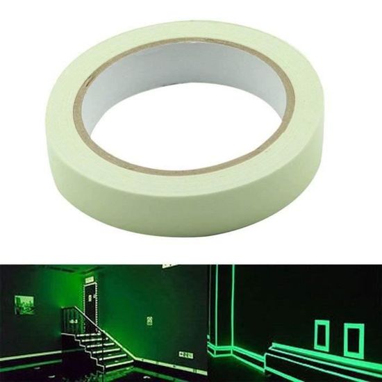 Bande Fluorescente Antidérapante 5 Cm × 5 M – Ruban Adhésif Réfléchissant Nuit, Sécurité Escaliers, Marches, Cuisine, Salle De Bain