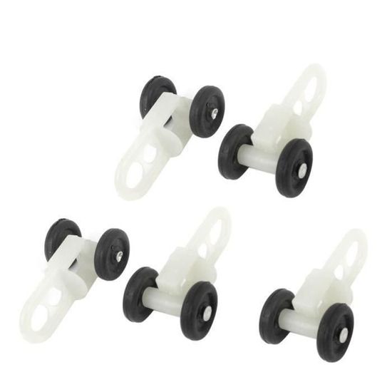 HappyMAP 5Pcs Glisseur Rail Rideaux Roulette Crochet Rideaux Coulissant Poulie pour Fenêtre