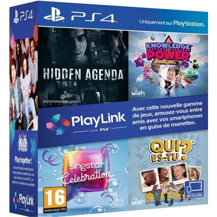 Pack Playlink Ps4 : Qui Es Tu ? + Kip + Singstar Celebration + Hidden Agenda Ps4 - vue 2