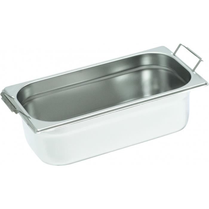 Bac Gastro Poignées en Inox GN 1/4 - H 100 à 200 mm - Stalgast - inox GN 1/4 200 mm - 134204