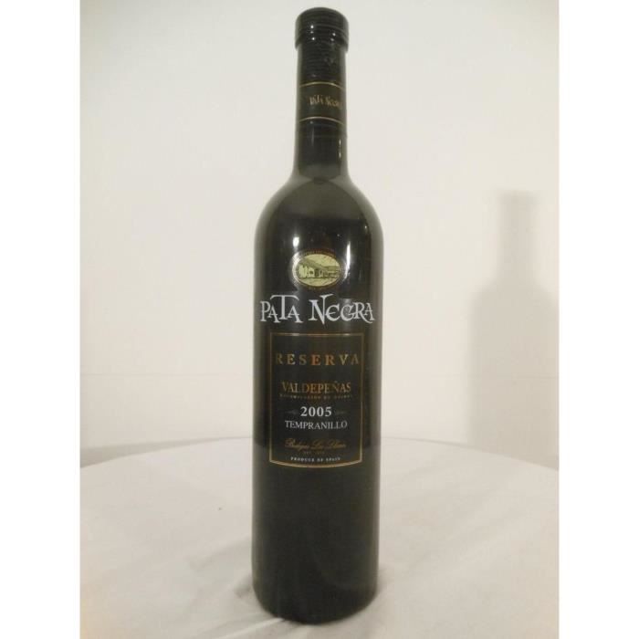 pata negra tempranillo reserva rouge 2005 - valdepenas Espagne