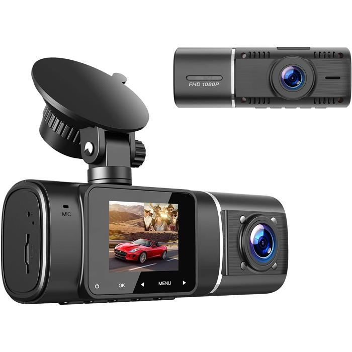 TOGUARD Caméra Dual Dash 1080P +1080P Avant et Arrière Bord avec Vision Nocturne IR, Écran LCD 1,5 Pouces à Double Objectif Grand21