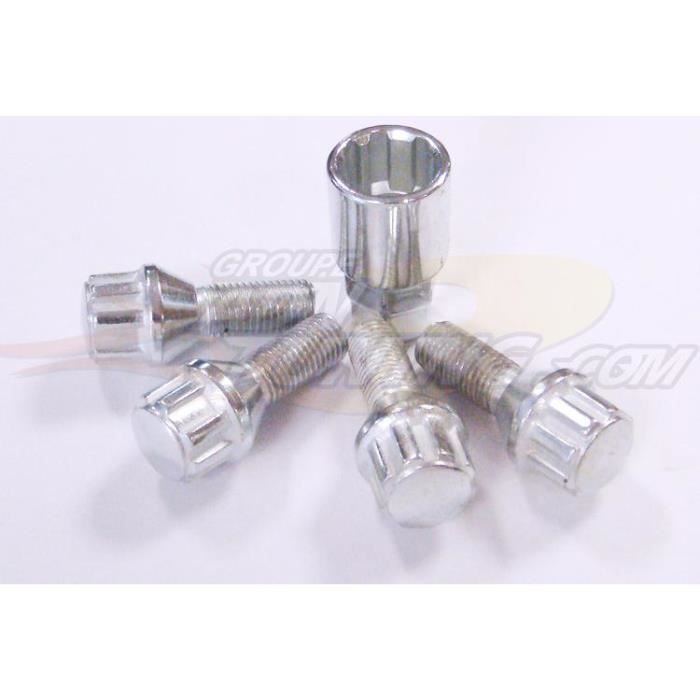 Lot de 4 Vis 12x150 Type E L26 - Antivol de Roues