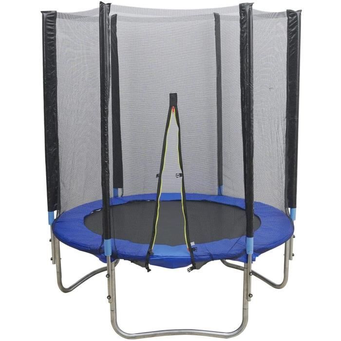 TRAMPOLINE FITNESS Trampoline pour enfant de 150 cm - Avec filet de sécurité - Diamètre du trampoline ext&e32