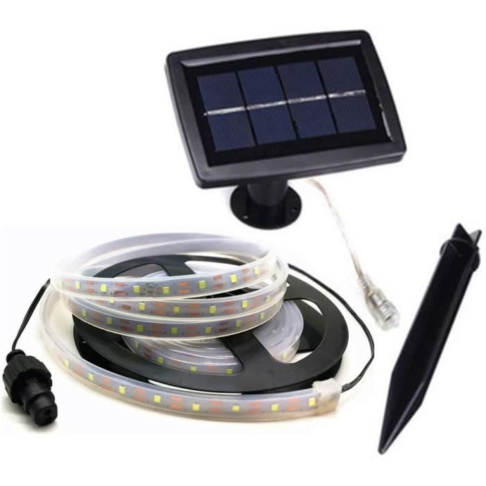 BANDE LED SHENMU Bande à LED Solaire lumières LED, 150 LED en Rouge, Vert et Bleu, 5 mètres, résista1372
